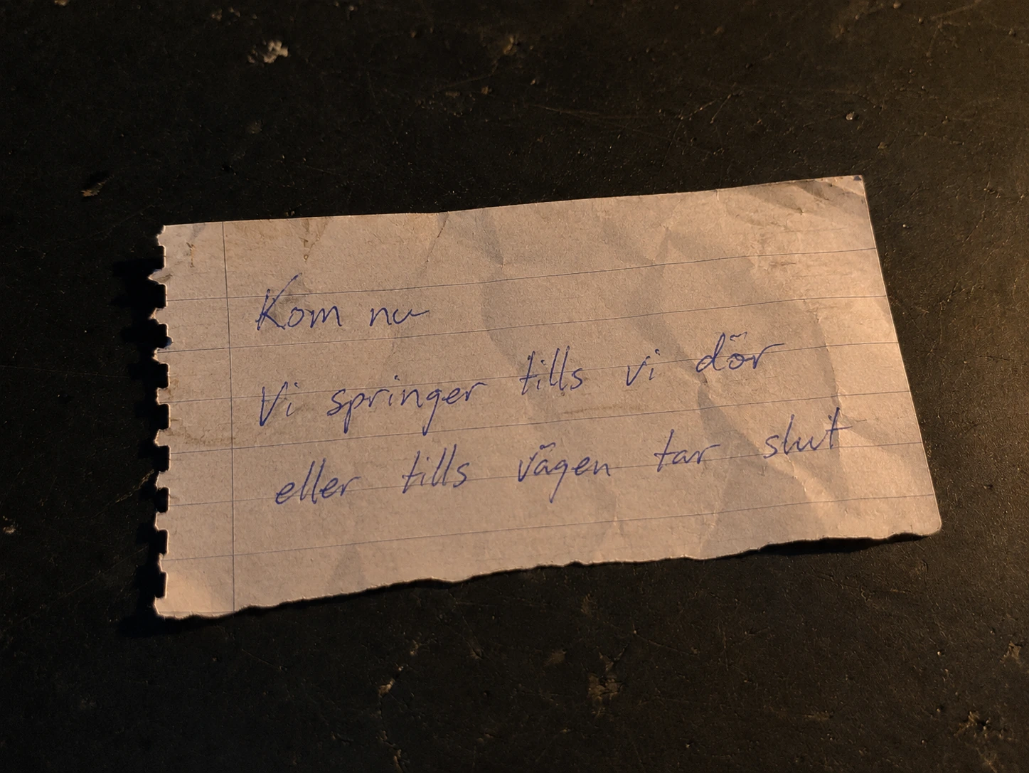 SKYMVIK handwritten chorus note